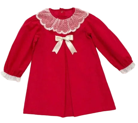 Holiday Red Corduroy Dress